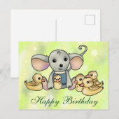 Souris avec carte postale entchen (Devant / Derrière)