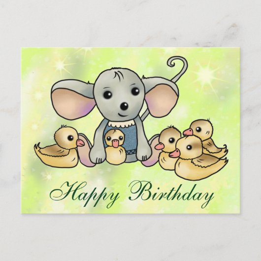 Souris avec carte postale entchen (Devant)