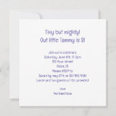 Souris avec casquettes de fête, invitation d'anniv (Dos)