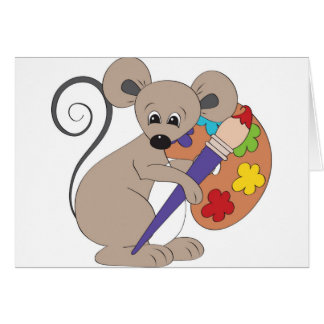souris avec le peinture-artiste
