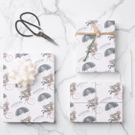 Souris Aventure attend les feuilles de papier enve (Recto)