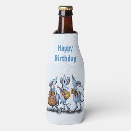 Souris Bande Glacière De Bouteille Joyeux Annivers (Bottle Devant)
