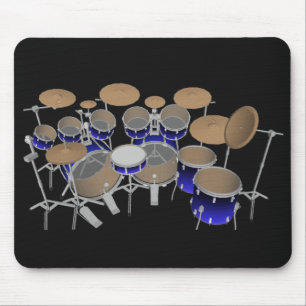 Souris Batterie 10 Pièces : Dégradé Bleu : Tapis de Souri