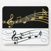 Souris Black and White Gold Notes Pad souris! Tapis de so (Devant)