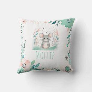 Souris Boho sur mesure Coussin Pastel Green