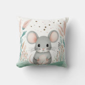 Souris Boho sur mesure Coussin Pastel Green (Recto)