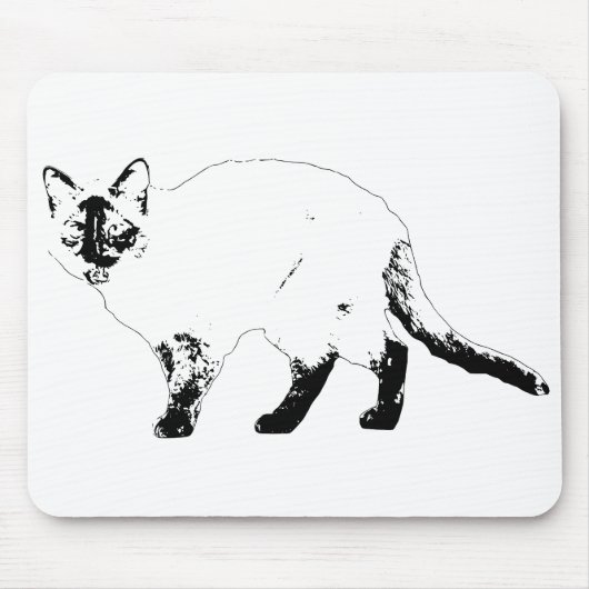 Souris Bord de bureau, tapis de ligne de chat (Devant)