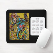 Souris Calendrier 2018 d'hippocampes par le tapis de (Avec souris)
