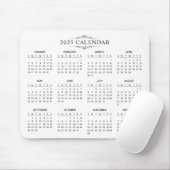 Souris Calendrier 2025 simple mais élégant | Tapis de sou (Avec souris)