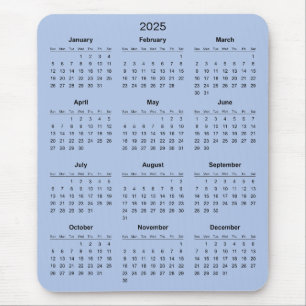 Souris Calendrier 2025 simple mais élégant   Tapis de sou