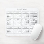 Souris Calendrier 2025 simple mais élégant | Tapis de sou (Avec souris)