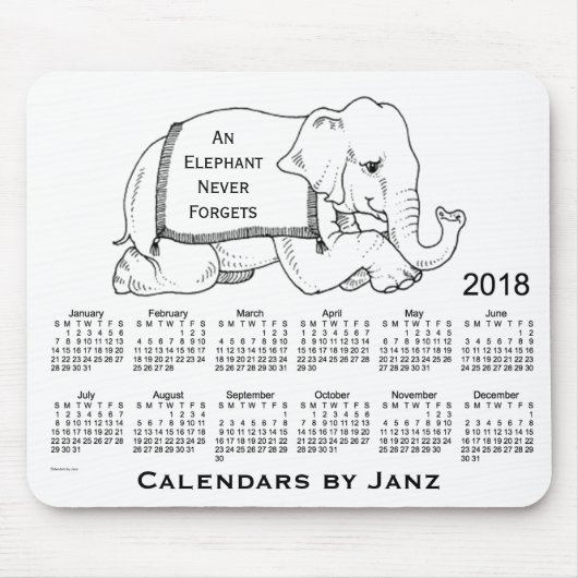 Souris Calendrier de l'objet superflu 2018 par le tapis (Devant)
