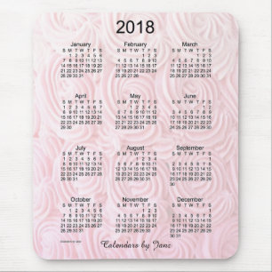 Souris Calendrier rose du givrage 2018 par le tapis de