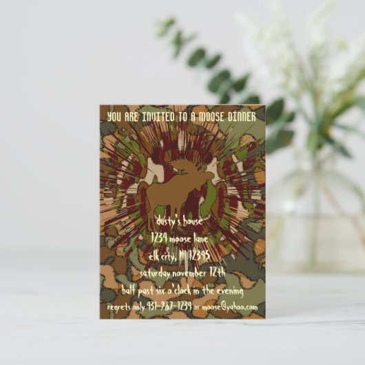 Souris Camouflage Dîner Invitations (Debout devant)