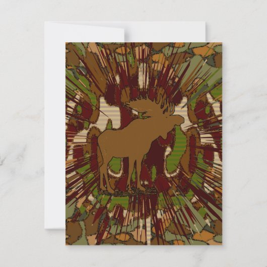 Souris Camouflage Dîner Invitations (Dos)