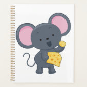 Souris caricaturale avec fromage animal adorable (Devant)