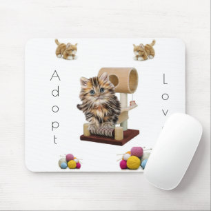 Souris Cat Kitten Condo Cat Adoption Mouse Pad! Tapis de 