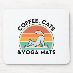 Souris Chats Café Et Tapis De Yoga Méditation Femmes Homm
