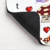 Souris Coeurs de champignon Angel Pad Souris! Tapis de so (Coin)