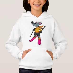 Souris comme skieur avec ski