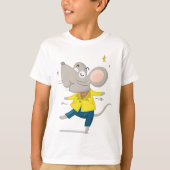 Souris Dansante En T-shirt Jaune (Devant)