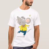 Souris Dansante En T-shirt Jaune (Devant)