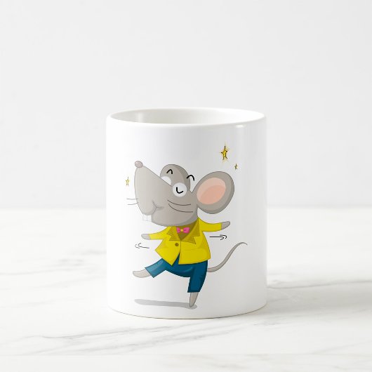 Souris Danse En Mug De Café Jaune