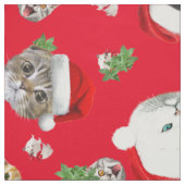 Souris de chat et tissu de noël (Échantillon)