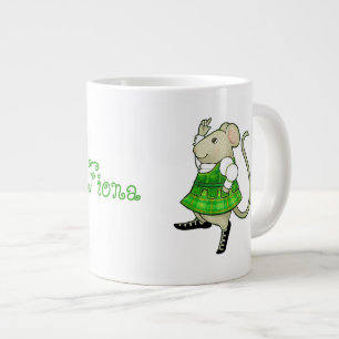 SOURIS DE JIG IRLANDAIS Grande Tasse Blanche + Tex