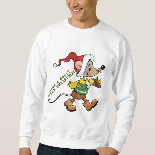Souris de Noël Hommes Sweatshirt (Devant)