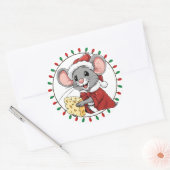 Souris de Noël obtient Sticker au fromage (Enveloppe)