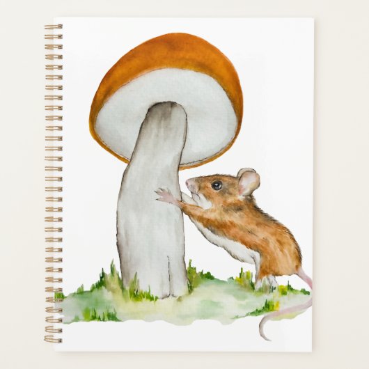 Souris drôle avec champignon sauvage (Devant)