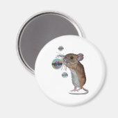 Souris et bulles aimant frigo (Recto/Verso)