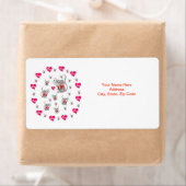 Souris Étiquette de la Saint Valentin (En situation)