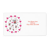 Souris Étiquette de la Saint Valentin (Devant)