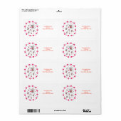 Souris Étiquette de la Saint Valentin (Feuille entière)