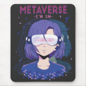 Souris Fille d'anime lunettes de réalité virtuelle Tapis (Devant)