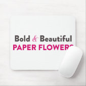 Souris Fleurs de papier audacieuses et belles - tapis de (Avec souris)