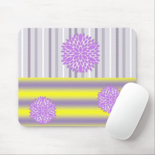 Souris Floral Violet Jaune Pad Souris ! Tapis de s