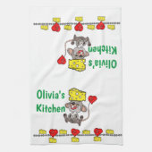 Souris Fromage Coeurs rouges Cuisine Serviette à m (Vertical)