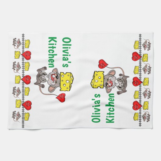 Souris Fromage Cuisine Serviette à main (Horizontal)
