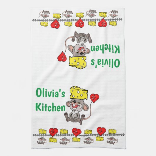 Souris Fromage Cuisine Serviette à main (Vertical)