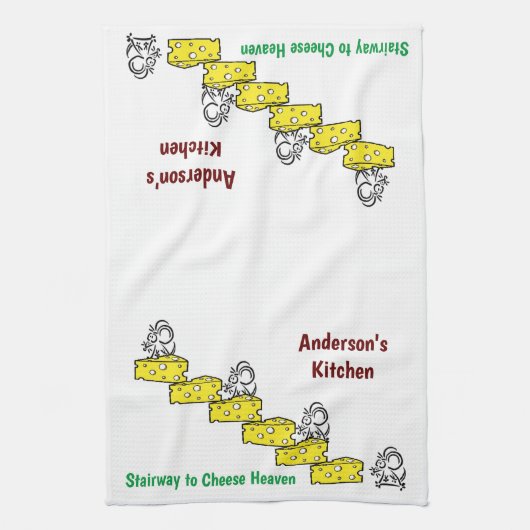 Souris Fromage Cuisine Serviette à main (Vertical)