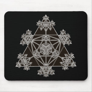 Souris Géométrie sacrée : Triangles noirs : Tapis de sour