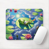 Souris Grenouille se relaxer sur un tapis de Lily (Avec souris)