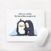 Souris Je vous aime des pingouins d'un Lottle - tapis de (Avec souris)