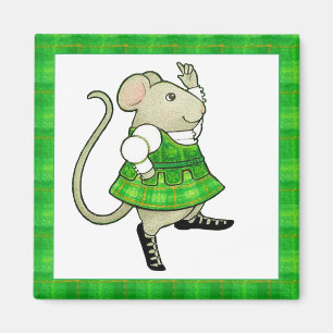 SOURIS JIG IRLANDAIS II Magnet Carré