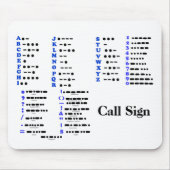 Souris L'alphabet de code Morse numérote le tapis de (Devant)