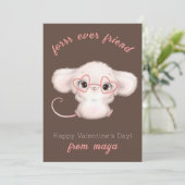 Souris mignonne Carte Valentine de classe (Debout devant)