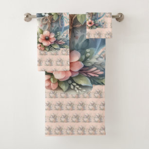 Souris mignonne en théière florale Illustration